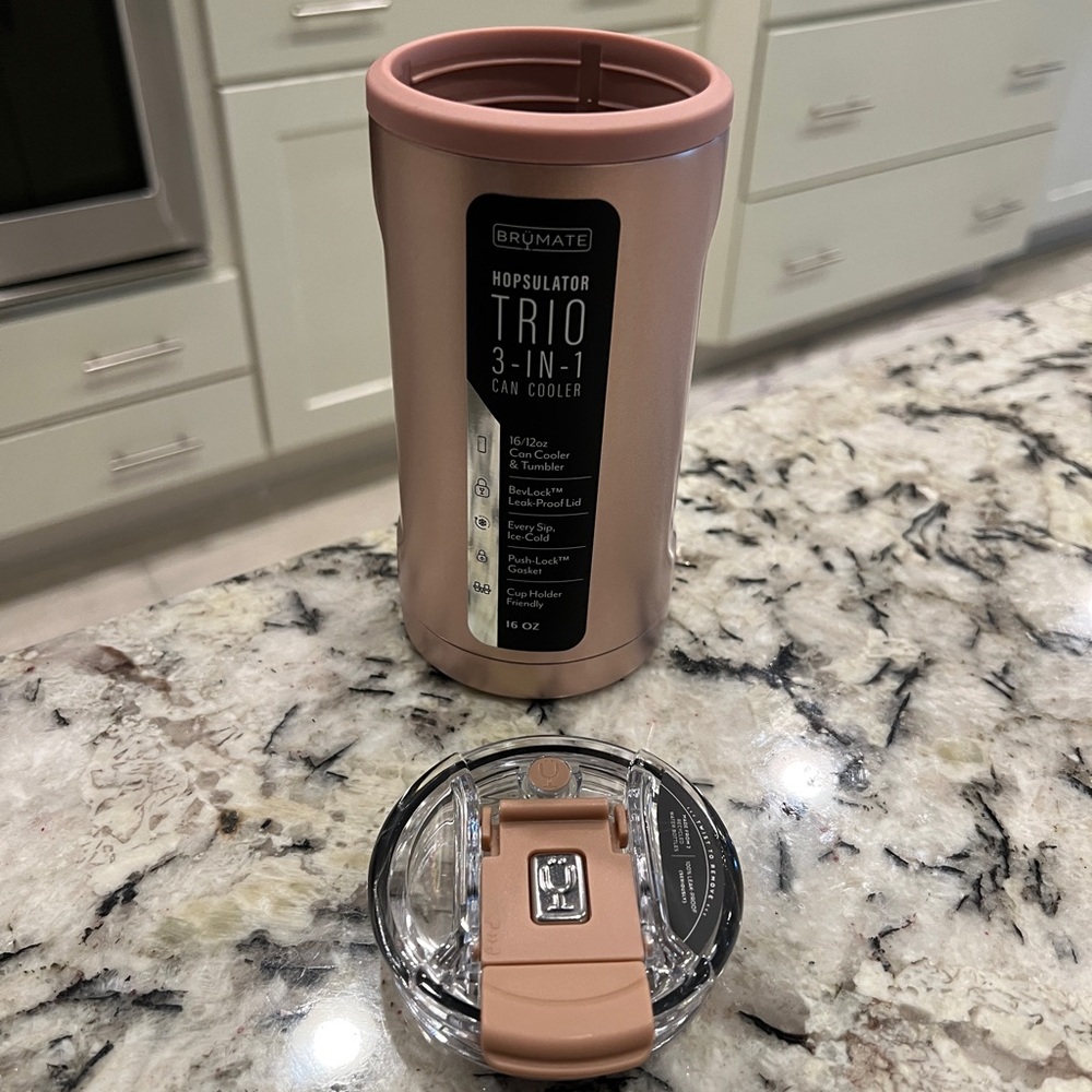 NIB Glitter Rose Gold Brumate Trio